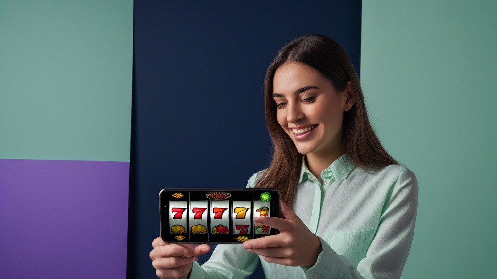 A player spinning a three-reel online slot on a smartphone